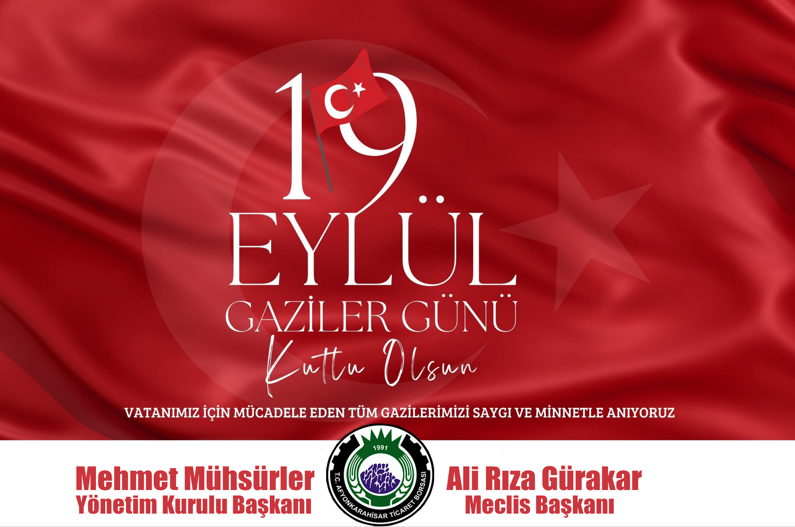 19 EYLÜL GAZİLER GÜNÜ KUTLU OLSUN !